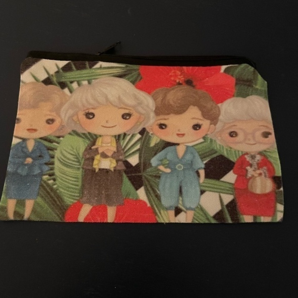 Golden Girls Canvas Zipper Pouch Makeup pencil Case NEW!